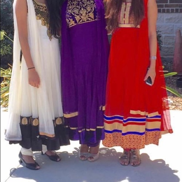 Red anarkali salwar - Picture 3 of 3